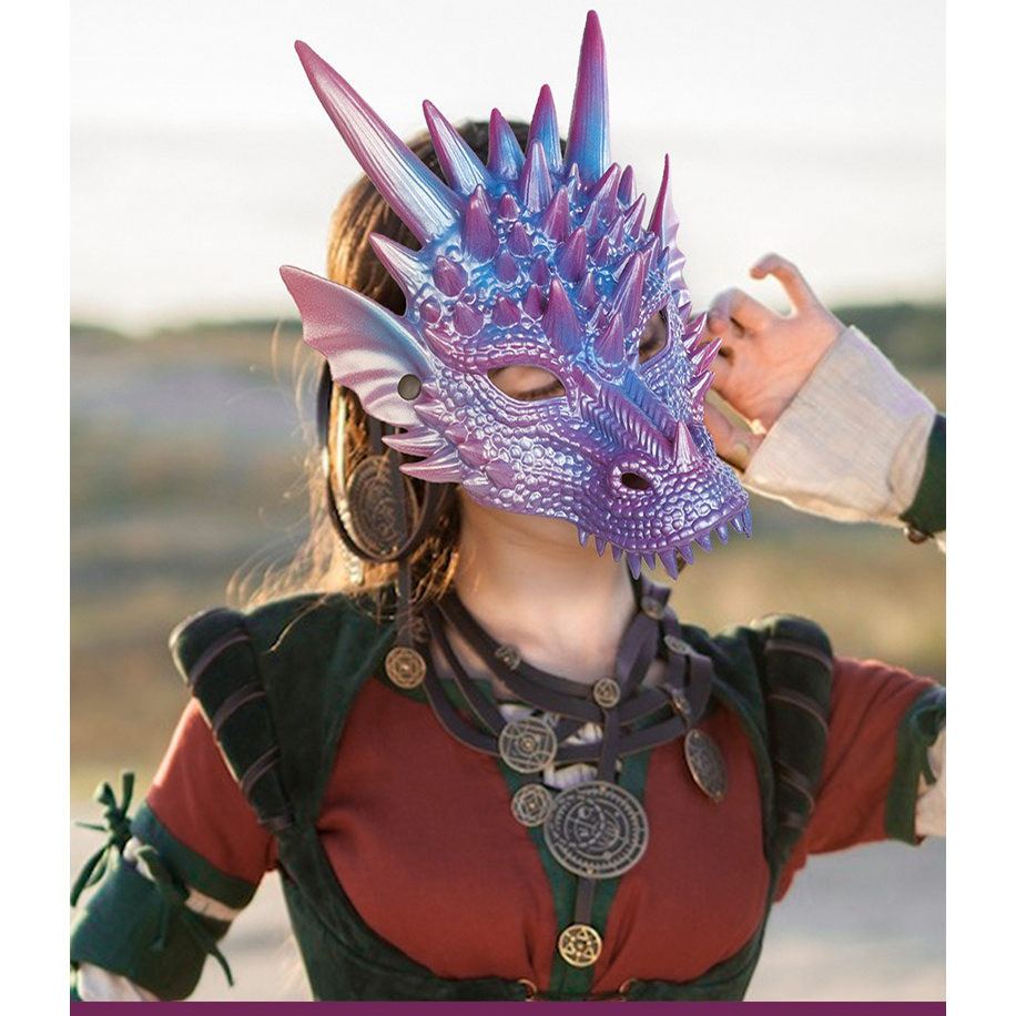 Pearl Blue Dragon Mask 3D Prin - Cosplay Prop Blueprints recensione e prezzo