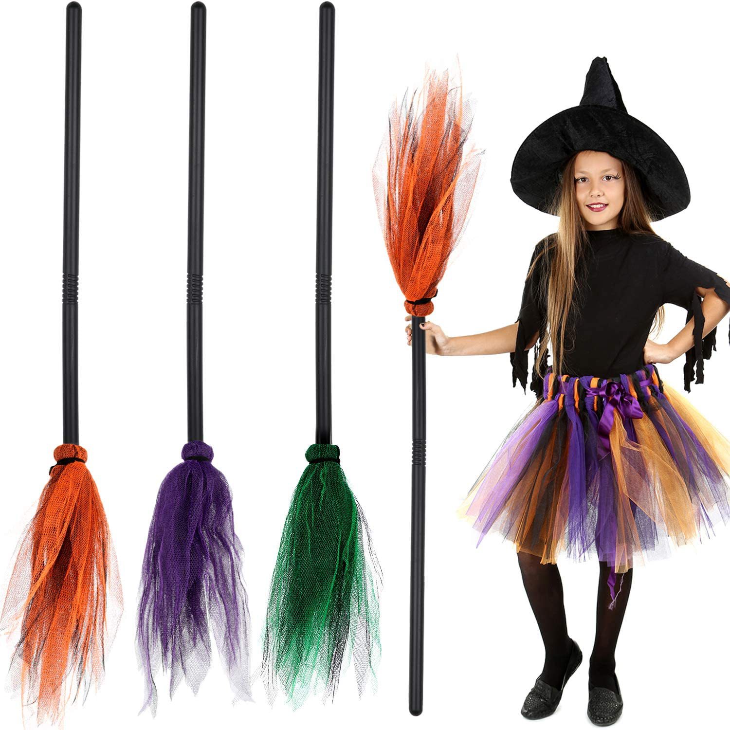 Halloween LED Witch Broom, Det - Detachable Cosplay Prop recensione e prezzo